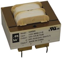 HAMMOND 164G24 PCB Transformer, Low Voltage, Low Voltage, Split Bobbin, 115V, 2 x 12V, 12 VA, 50Hz / 60Hz