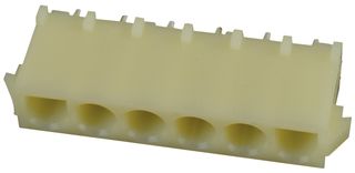 TE CONNECTIVITY - AMP 641832-1 Pin Header, UL94V-2, Wire-to-Board, 6.35 mm, 1 Rows, 6 Contacts, Through Hole Straight