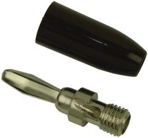 JOHNSON - CINCH CONNECTIVITY 108-0308-001 Banana Test Connector, Plug, Cable Mount, 15 A, 3.5 kV, Nickel Plated Contacts, Brown