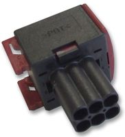 AMP - TE CONNECTIVITY 1-967241-1 Carcasa de Conector, Serie Junior Power Timer, Receptáculo eléctrico, 6 Posiciones, 5 mm
