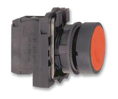 SCHNEIDER ELECTRIC XB5AA42 Botón Pulsador Industrial, Serie Harmony XB5, 22 mm, SPST-NC, Momentáneo, Roldana, Rojo