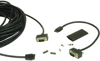 L-COM CTLB3VGAMM-75T Computer Cable, HD-15 Plug, HD-15 Plug, 75 ft, 23 m, Black