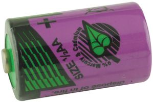 TADIRAN BATTERIES TL-5902/S-BP Batería, 3.6 V, 1/2AA, Litio, 1.2 Ah, Positivo Elevado y Negativo Plano, 1