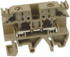 WEIDMULLER C905234600 Bloque de Terminal c/Montaje en Riel DIN, con Pestaña tipo Anillo, 2 Posiciones, 22 AWG, 10 AWG