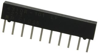 BOURNS 4310R-101-273LF Fixed Network Resistor, 27 kohm, Bussed, 9 Resistors, SIP, PC Pin, ± 2%