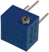 BOURNS RJR26FP102R Trimmer, Multi Turn, Cermet, Side Adjust, 1 kohm, Through Hole, 12 Turns