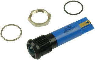 APEM Q12P1BXXB24E LED Panel Mount Indicator, Prominent Bezel, Blue, 24 VDC, 12 mm, 20 mA, 500 mcd, IP67