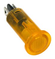 DIALIGHT 655-1303-104F LED Panel Mount Indicator, Yellow, 12 V, 12.7 mm, 20 mA, 100 mcd, Not Rated