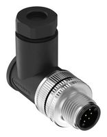 BANNER ENGINEERING BFW-M12M8A-8X Conector para Sensor, 22 AWG, BFW Series, M12, Male, 8 Contactos, Roscado Macho, Montaje de Cable