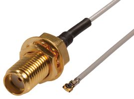 SIRETTA ASMGB020X113S11 Cable RF / Coaxial ensamblado, Frecuencia de 6GHz, 7.9 ", 200 mm, 1.13mm