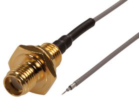 SIRETTA ASMH010YD113S11 RF / Coaxial Cable Assembly, 6GHz Frequency, 3.9 ", 100 mm, 1.13mm, SMA RP Bulkhead Jack, Free End