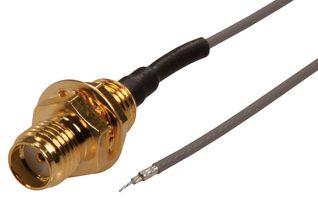 SIRETTA ASMH010ZA113S11 RF / Coaxial Cable Assembly, 6GHz Frequency, 3.9 ", 100 mm, 1.13mm, SMA Bulkhead Jack, Free End