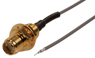 SIRETTA ASMH015ZN113S11 RF / Coaxial Cable Assembly, 6GHz Frequency, 5.9 ", 150 mm, 1.13mm, SMA RP Bulkhead Jack, Free End