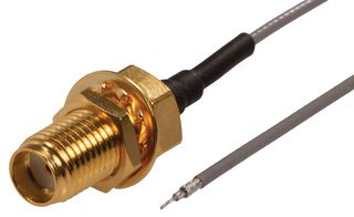 SIRETTA ASMH015ZO113S11 RF / Coaxial Cable Assembly, 6GHz Frequency, 5.9 ", 150 mm, 1.13mm, SMA RP Bulkhead Jack, Free End