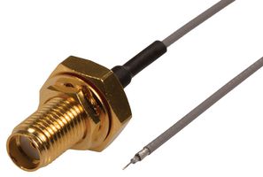 SIRETTA ASMH030YE113S11 Cable RF / Coaxial ensamblado, Frecuencia de 6GHz, 11.8 ", 300 mm, 1.13mm, Jack SMA Pasamuro RP