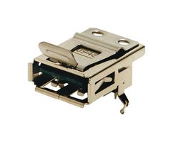 AMPHENOL COMMUNICATIONS SOLUTIONS LUSB-3193-00 USB Connector, USB Type A, USB 3.0, Receptacle, 9 Positions, Through Hole Mount, Right Angle