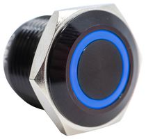 E-SWITCH PV6F24011G-341 Interruptor (Switch) Antivandalismo, Iluminación de anillo, PV6 Series, 0.63 ", SPST-NO-DM