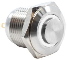 E-SWITCH PV6H240SSG-301 Vandal Resistant Switch, Ring Illumination, PV6 Series, 0.63 ", SPST-NO-DM, Off-(On), Round Raised