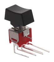 E-SWITCH 400MDP3R1BLKM7QE Interruptor (Switch) de Balancín, Subminiatura, Encendido-Apagado-Encendido, DPDT, No Iluminado