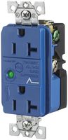 HUBBELL WIRING DEVICES HBL5362SA Conector de Entrada de Potencia, NEMA 5-20R, Electrical AC Power, 20 A, Azul, Termoplástico, 125 V