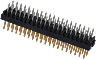 TE CONNECTIVITY - AMP 6-103916-1 Cabezal de Pin, Tarjeta-a-Tarjeta, 1.27 mm, 2 Líneas, 40 Contactos, Recto Agujero Pasante