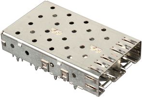 TE CONNECTIVITY - AMP 1761014-1 Cage, SFP, 1 x 2 (Ganged), Without Heat Sink, Without Light Pipe, Through Hole, Press-Fit