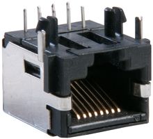 CORCOM - TE CONNECTIVITY RJ45-8N4-B Conector Modular, RJ45 Jack, 1 x 1 (Puerto), 8P8C, Through Hole