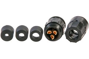 SWITCHCRAFT/CONXALL 5182-3PG-3DC Circular Connector, Sealed Circular Connector, Multi-Con-X Series, Cable Mount Plug, 3 Contacts