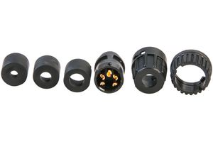 SWITCHCRAFT/CONXALL 6282-5PG-3DC Circular Connector, Sealed Circular Connector, Mini-Con-X Series, Cable Mount Plug, 5 Contacts