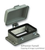HARTING 09200320302 Heavy Duty Connector, Plastic Cover, 4 Pegs, Low profile, Base, Bulkhead Mount, Aluminum Body