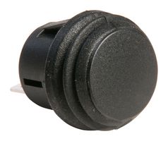 ZF KFB2ANA1BBB Botón Pulsador, Serie KF, 20.2 mm, SPST, Encendido-apagado, Roldana, Negro