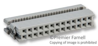 3M 3399-6000 IDC Connector, IDC Receptacle, Female, 2.54 mm, 2 Row, 26 Contacts, Cable Mount