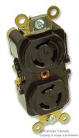 HUBBELL WIRING DEVICES HBL4550 Conector de Entrada de Potencia, Power Entry, 15 A, Marrón, Termoplástico, 250 V
