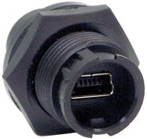 SWITCHCRAFT/CONXALL DCP-USBNB-MNHD USB Sealed Connector, Mini USB Type B, USB 2.0, Receptacle, 5 Position, Through Hole Mount, IP67