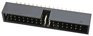 MULTICOMP PRO MC-254-34-00-RA-DIP Cabezal de Pin, Ángulo Recto, Cable-a-Tarjeta, 2.54 mm, 2 Líneas, 34 Contactos
