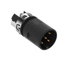 ERNI - TE CONNECTIVITY 225254-E Sensor Connector, Rear Mount, M12, Male, 5 Positions, PCB Pin, Right Angle PCB Mount