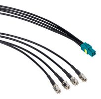 AMPHENOL RF 095-820-175M100 Ensamble de Cable RF, AUTOMATE, Tipo A Mini-FAKRA Cuádruple Hembra a SMA Macho, TFC302LL, 3.2'