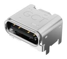 GCT USB4800-03-A Conector USB, 5A, 48V, 240W, USB Tipo C, USB 2.0, Receptáculo eléctrico, 16 Posiciones