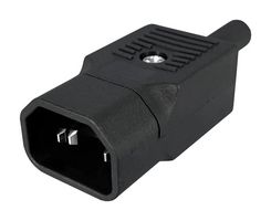QUALTEK ELECTRONICS 712-00/00 High Power Connector, Plug, 250 VAC, 10 A, Cable Mount, Screw