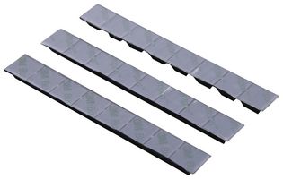HAMMOND 1421T3 Bumper / Feet, Stick On, Pack 24, Adhesive, 5.8 mm, 12.7 mm, Square, Black