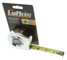 LUFKIN 2312 Flexómetro, Manual, Retorno de Potencia, Cromado, Ancho 0.75", Longitud de la Cinta 12 Pies