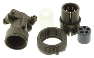 ITT CANNON MS3106F14S-5P Circular Connector, MIL-DTL-5015 Series, MS3106 Series, Straight Plug, 5 Contacts, Solder Pin