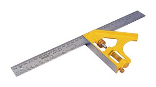 STANLEY 46-028 Measuring Square, Combination, Chrome, 12" Blade
