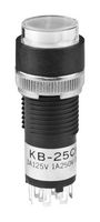 KB25CKW01-5C-JC - Botón Pulsador, KB Series, 12.3 mm, DPDT, Encendido-(Encendido), Roldana, Transparente