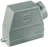 HARTING 09300160540 Heavy Duty Connector, PG21 Side Entry, 2 Pegs, High Profile, Hood, Side Entry, Aluminum Body