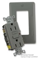 HUBBELL WIRING DEVICES GF15GYLA Conector de Entrada de Potencia, Power Entry, 15 A, Gris, Nylon (Poliamida), 125 V
