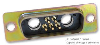 ITT CANNON DAMM7W2P Combination Layout D Sub Connector, Combo D D*M Series, DA-7W2, Plug, 7 Contacts