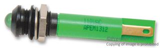 APEM Q8P1BXXG110E LED Panel Mount Indicator, Prominent Bezel, Green, 110 VAC, 8 mm, 6 mA, 40 mcd, IP67