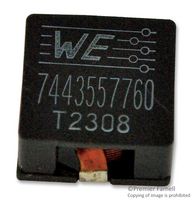 WURTH ELEKTRONIK 7443557760 Inductor de Potencia (SMD), 7.6 µH, 20 A, Apantallado, 20.5 A, Serie WE-HCI