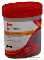 3M MH18BCX Empalme Directo, Rojo, Serie SCOTCHLOK, 22 AWG, 18 AWG, Poliolefina